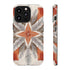 Silver Feather Compass - Impact Resistant Phone Case